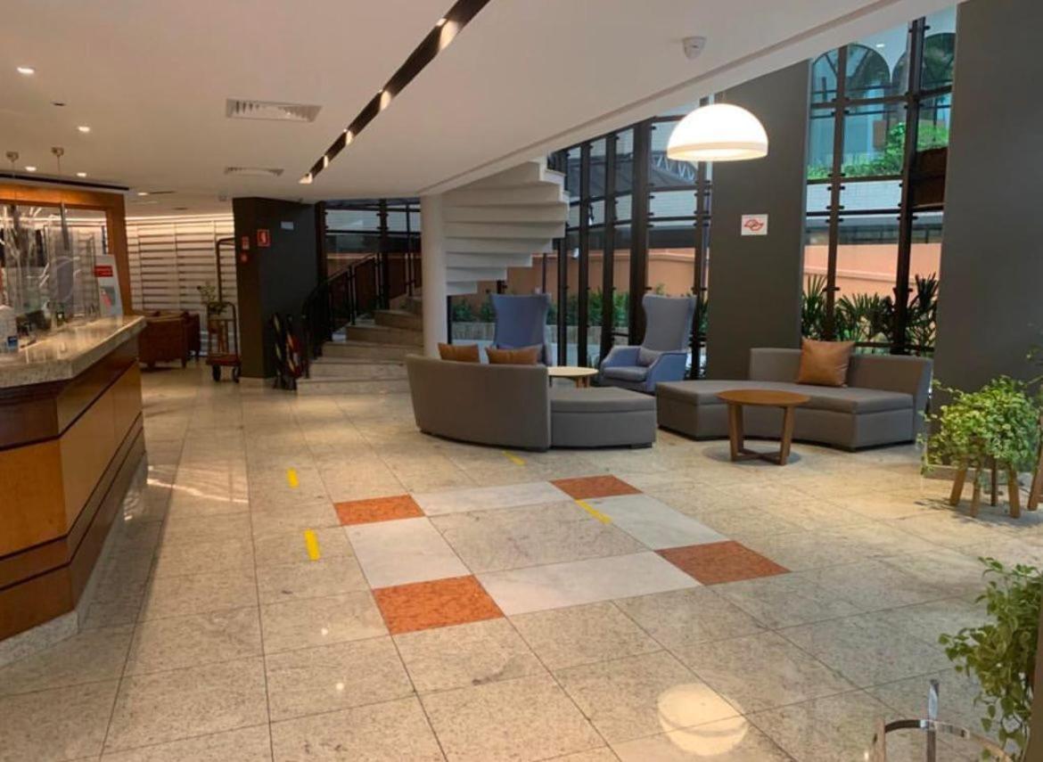 Flat No Hotel Cosmopolitan Com Estacionamento Gratis E Piscina Сантус Екстер'єр фото